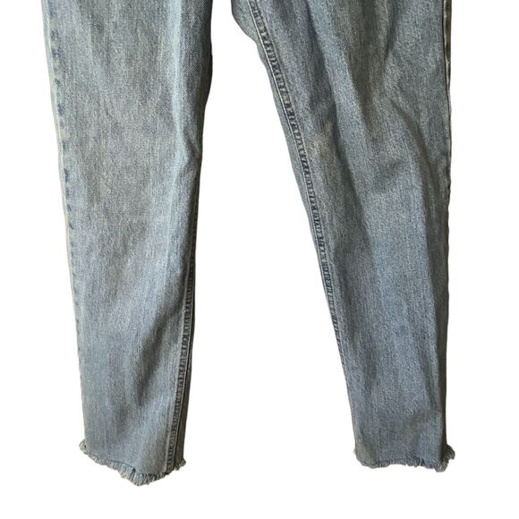 Abercrombie & Fitch Denim Super Skinny Jeans Sz 28x32 90s Light Wash Raw Hem - Picture 4 of 14